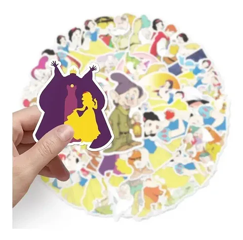 Blanca Nieves - Set De 50 Stickers / Calcomanias / Pegatinas
