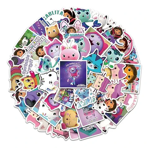Gabby's Dollhouse - Set De 50 Stickers / Calcomanias