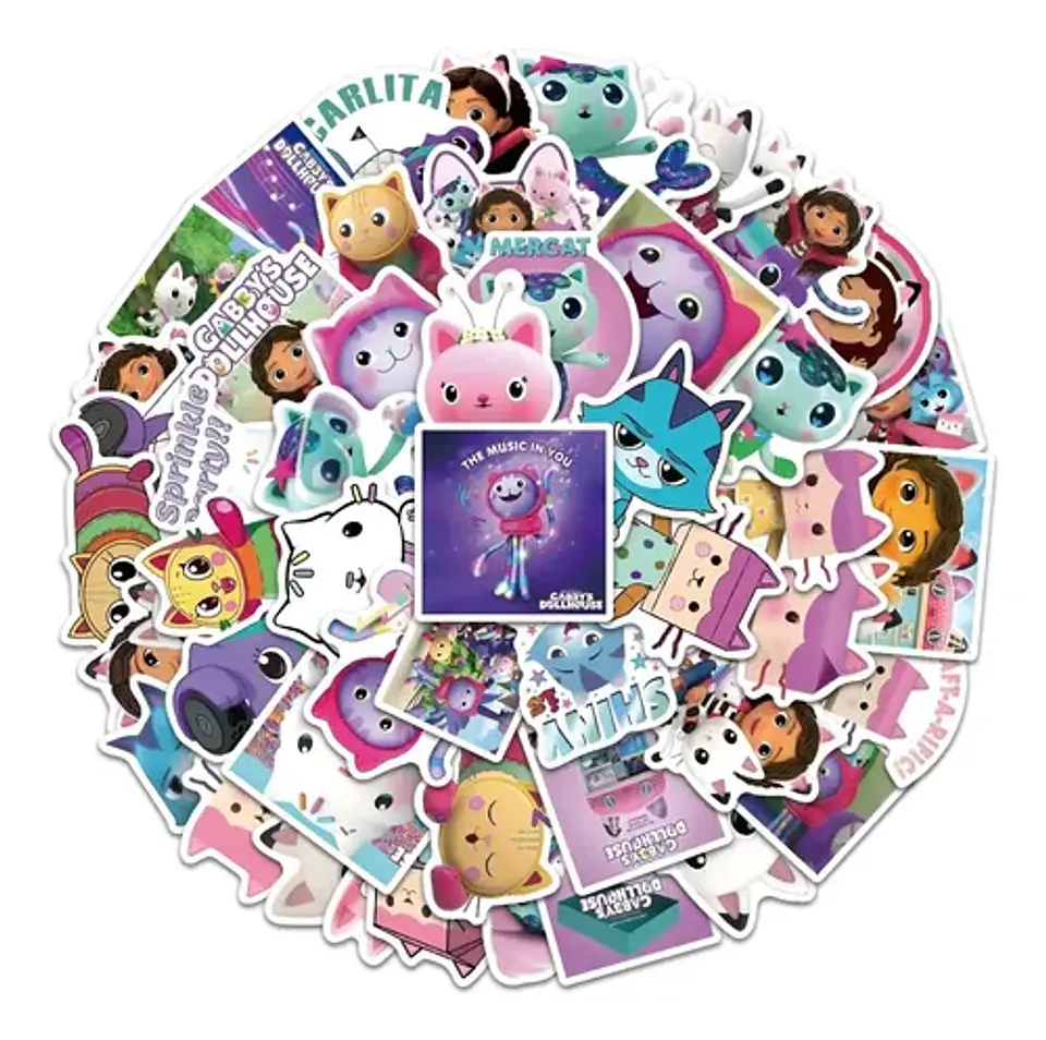 Gabby's Dollhouse - Set De 50 Stickers / Calcomanias 1