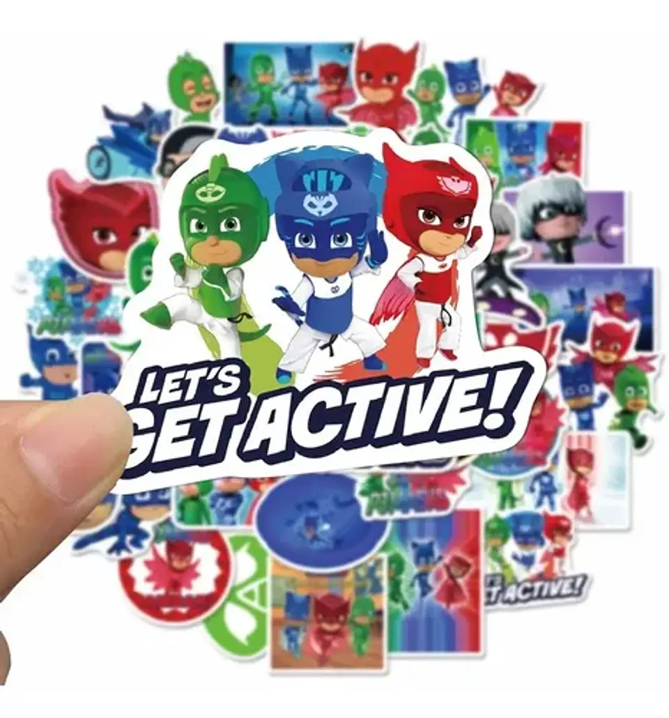 Pj Masks - Set De 50 Stickers / Calcomanias / Pegatinas 3