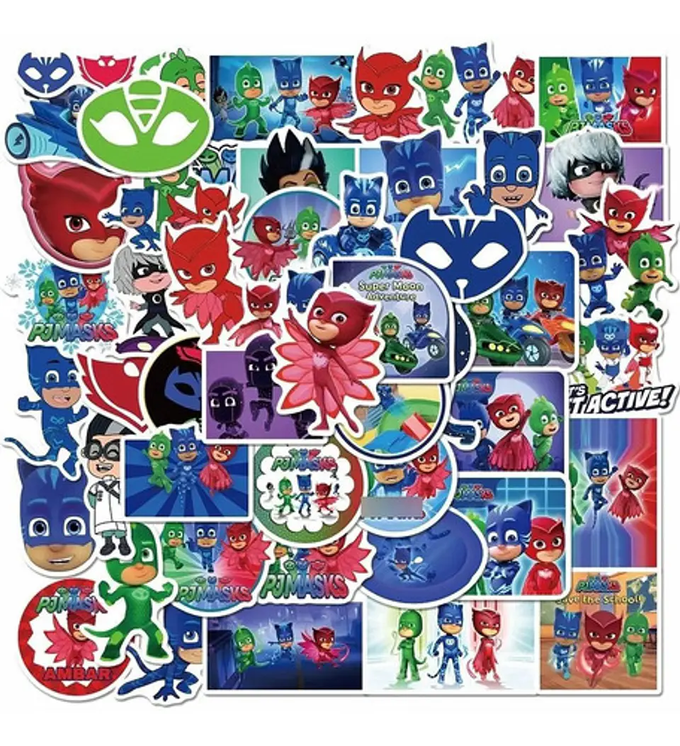 Pj Masks - Set De 50 Stickers / Calcomanias / Pegatinas 4
