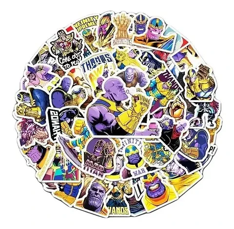 Thanos - Set De 50 Stickers / Calcomanias / Pegatinas