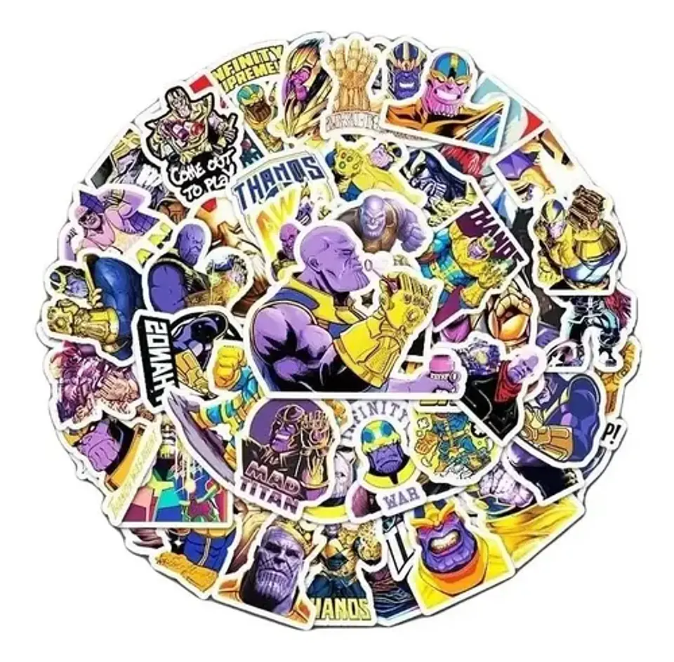 Thanos - Set De 50 Stickers / Calcomanias / Pegatinas 1