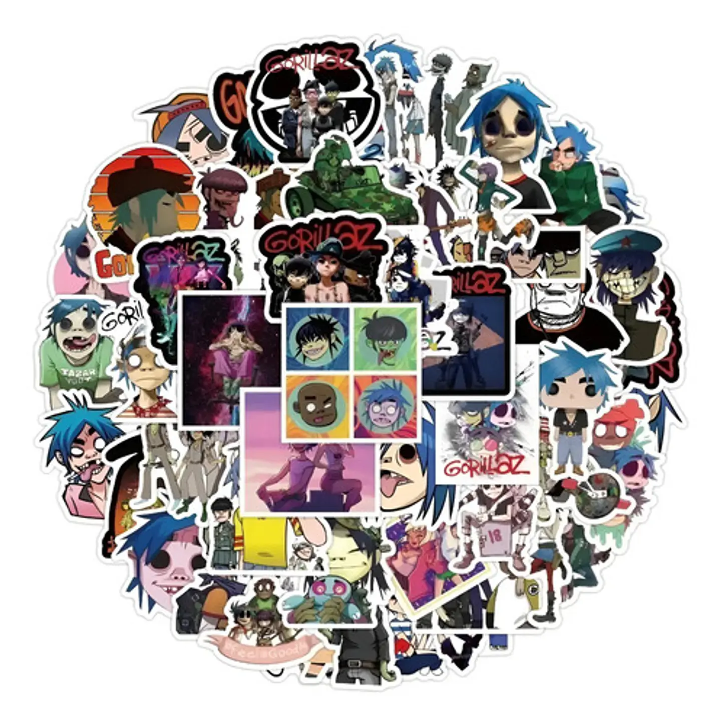 Gorillaz - Set De 50 Stickers / Calcomanias / Pegatinas 1