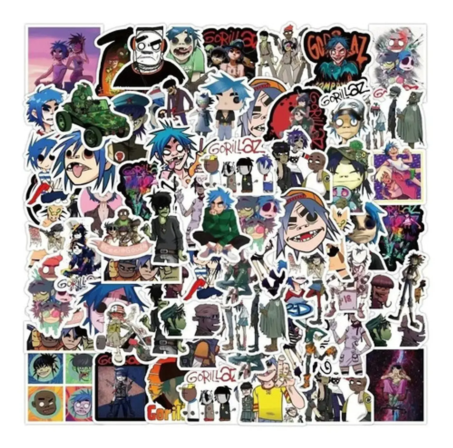 Gorillaz - Set De 50 Stickers / Calcomanias / Pegatinas 3