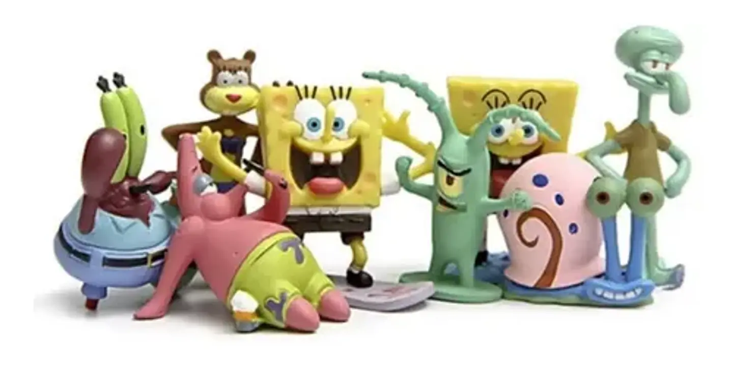 Set 8 Figuritas Bob Esponja / Figuras De Accion / X8 1