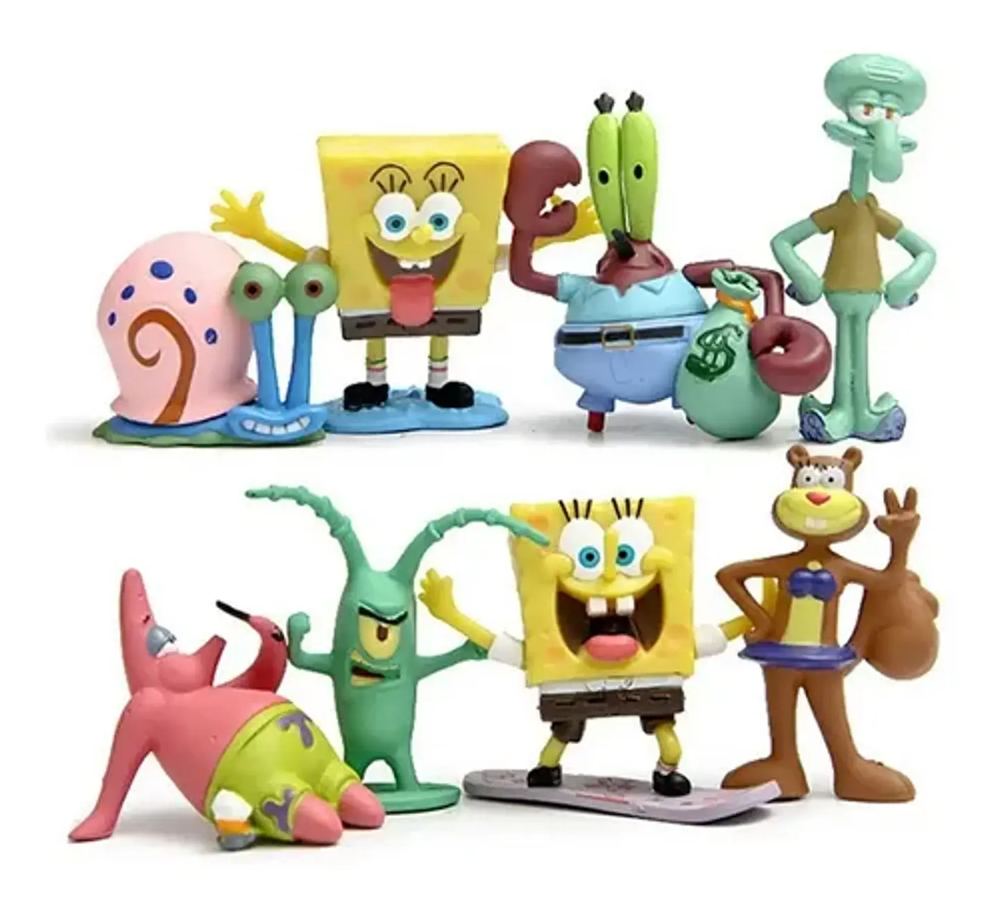 Set 8 Figuritas Bob Esponja / Figuras De Accion / X8 4