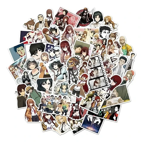 Steins;gate - Set De 50 Stickers / Calcomanias / Pegatinas