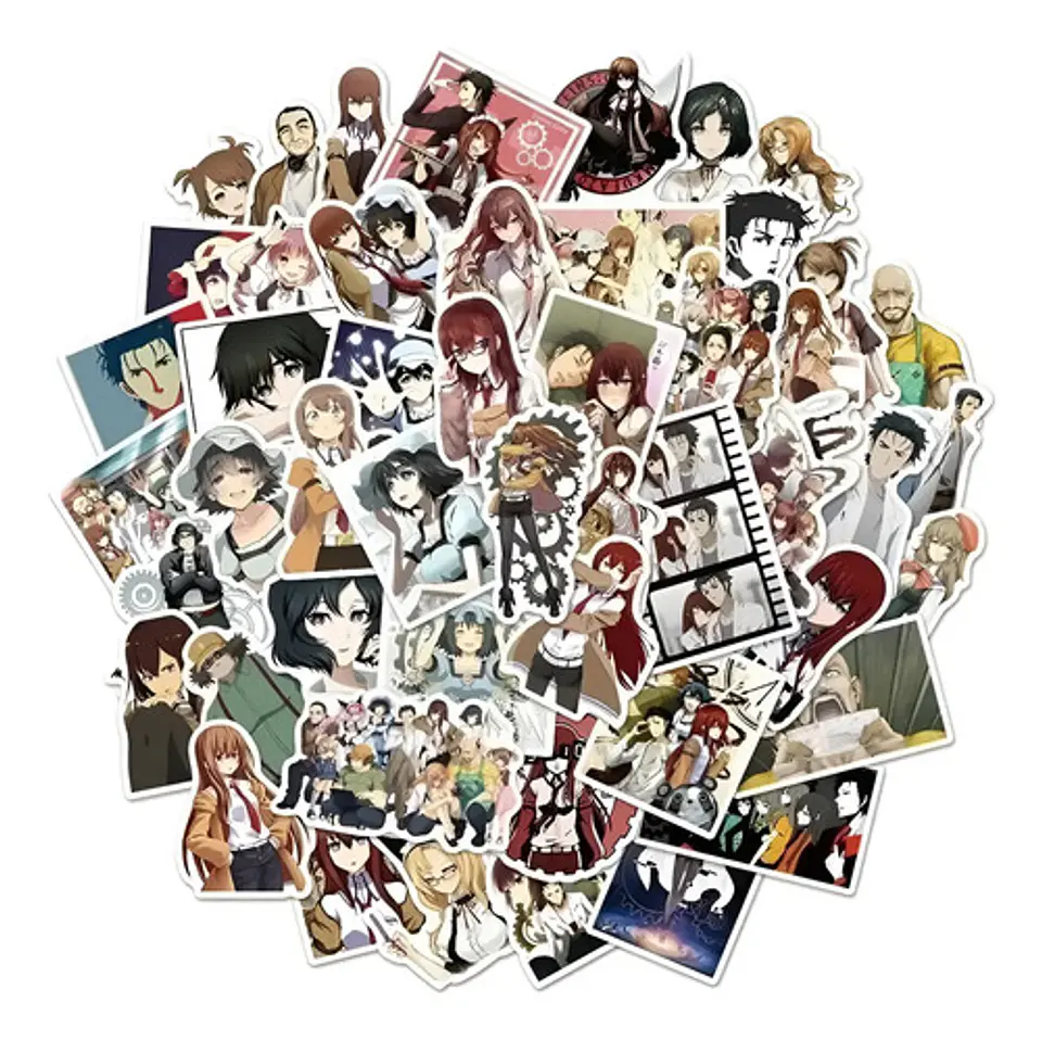 Steins;gate - Set De 50 Stickers / Calcomanias / Pegatinas 1