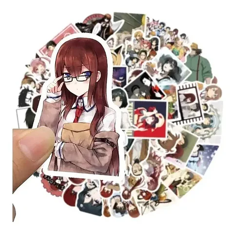 Steins;gate - Set De 50 Stickers / Calcomanias / Pegatinas
