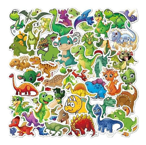Dinosaurios Bebes - Set De 50 Stickers / Calcomanias