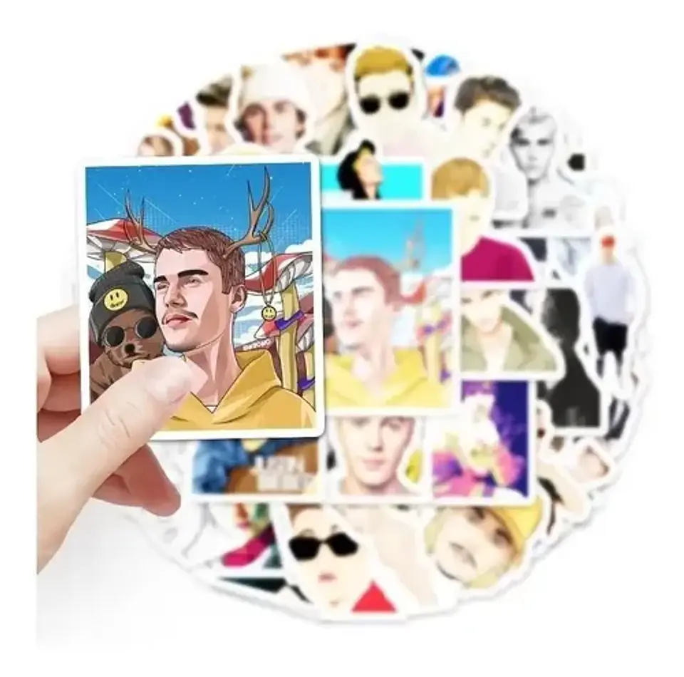 Justin Bieber - Set De 50 Stickers / Calcomanias / Pegatinas 3