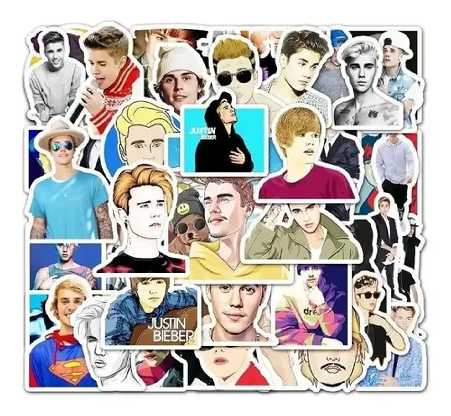 Justin Bieber - Set De 50 Stickers / Calcomanias / Pegatinas 5