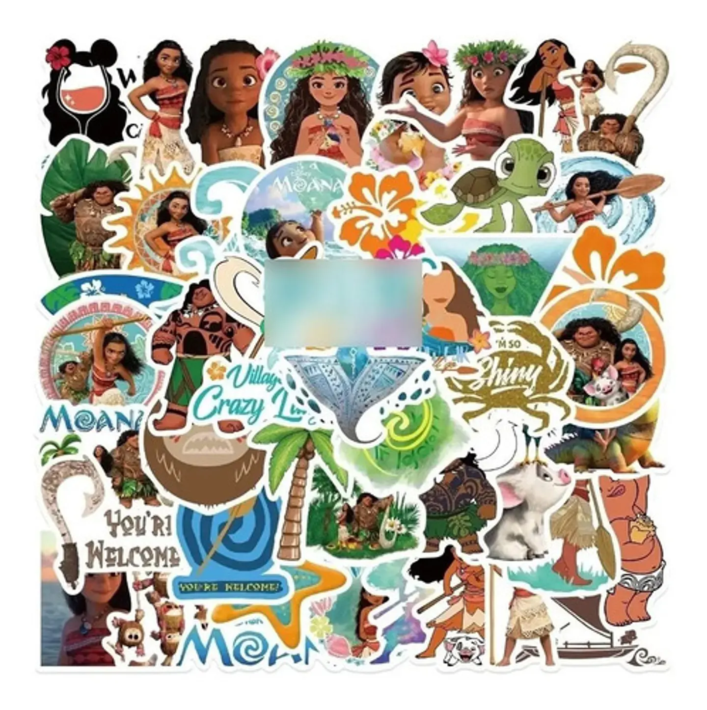 Moana - Set De 50 Stickers / Calcomanias / Pegatinas 4