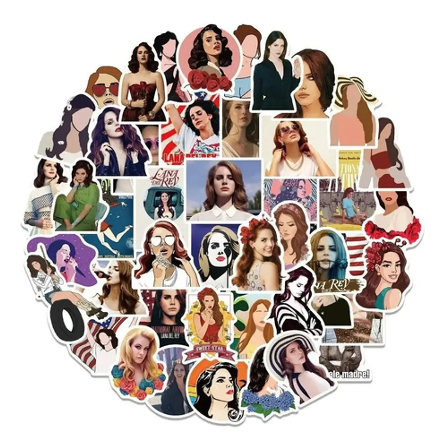 Lana Del Rey - Set De 50 Stickers / Calcomanias / Pegatinas 1