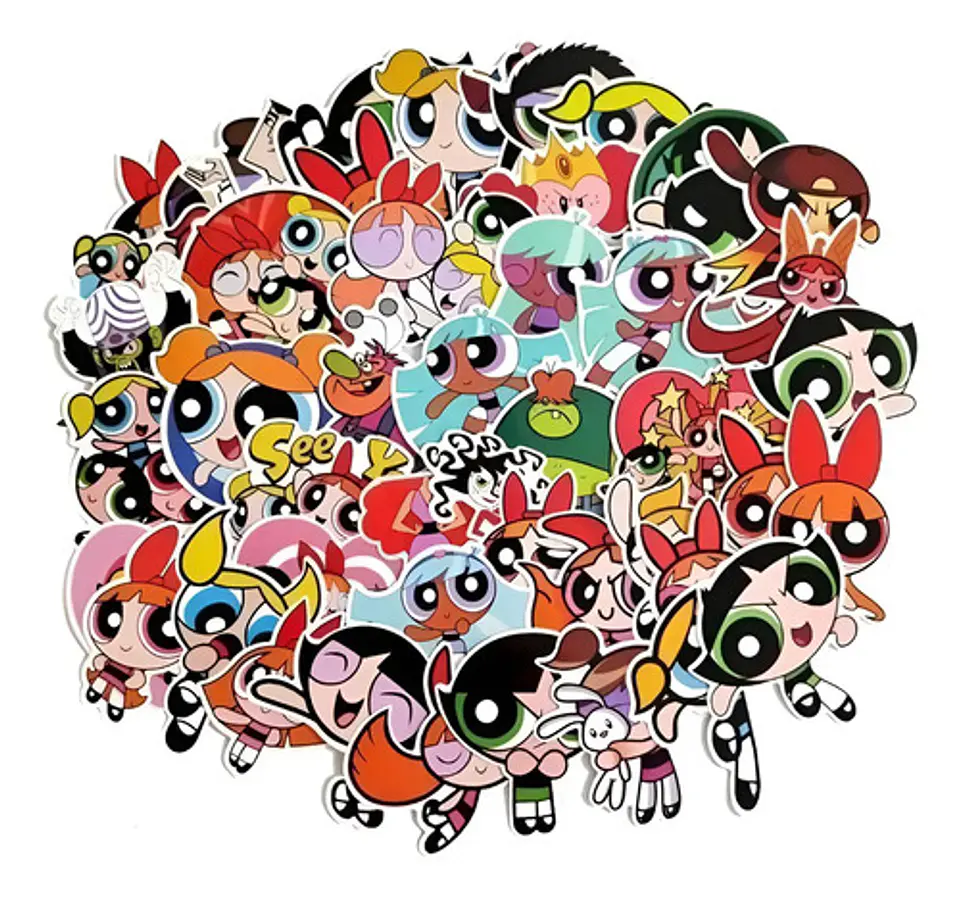 Chicas Superpoderosas - Set De 50 Stickers / Calcomanias 1