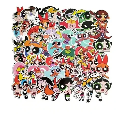Chicas Superpoderosas - Set De 50 Stickers / Calcomanias