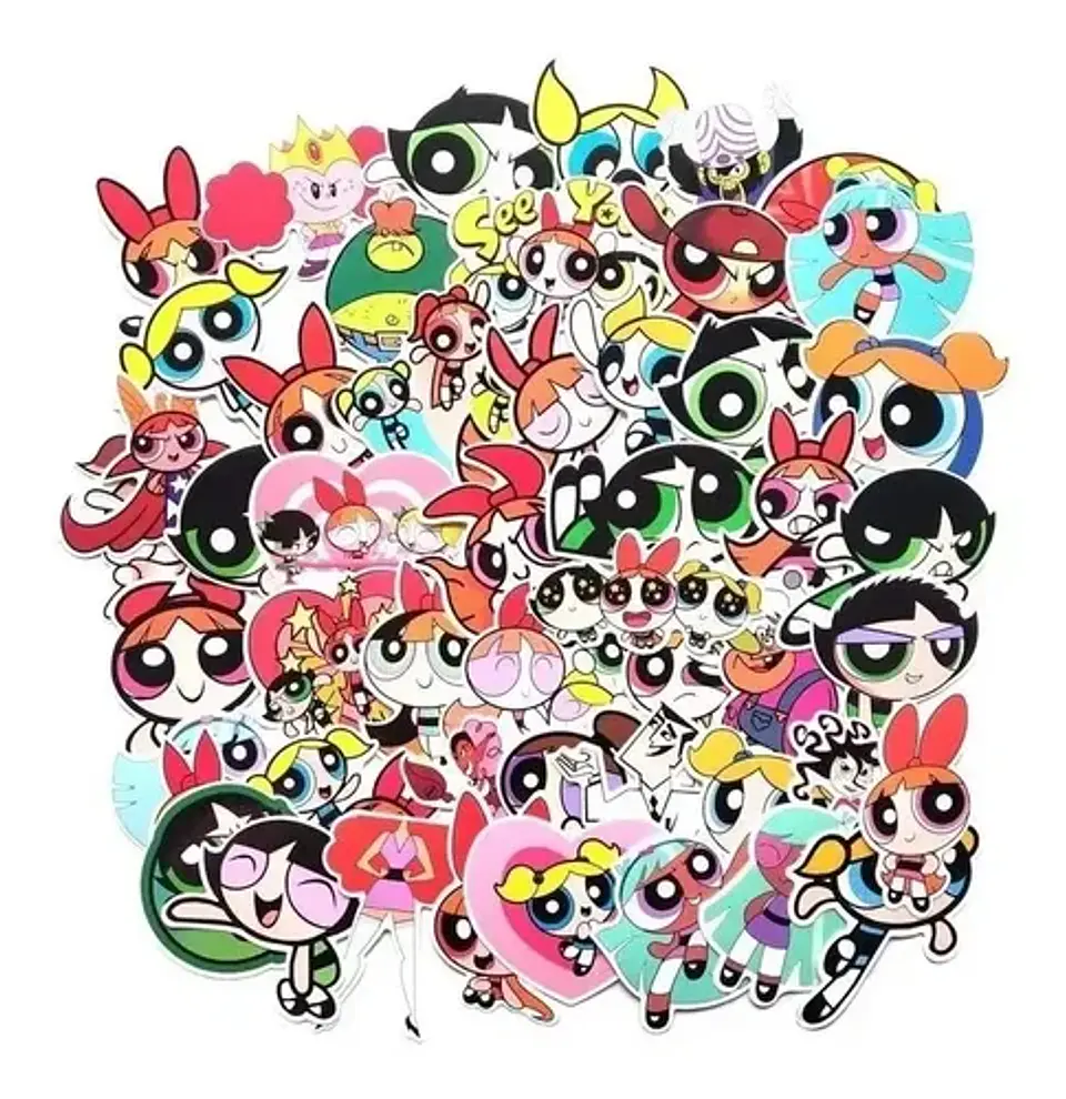 Chicas Superpoderosas - Set De 50 Stickers / Calcomanias 5