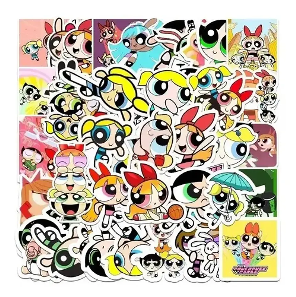 Chicas Superpoderosas - Set De 50 Stickers / Calcomanias 7