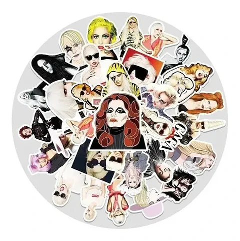 Lady Gaga - Set De 50 Stickers / Calcomanias / Pegatinas