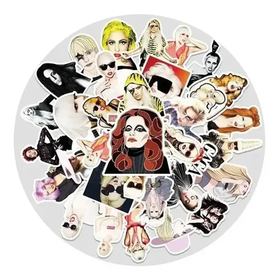 Lady Gaga - Set De 50 Stickers / Calcomanias / Pegatinas 1