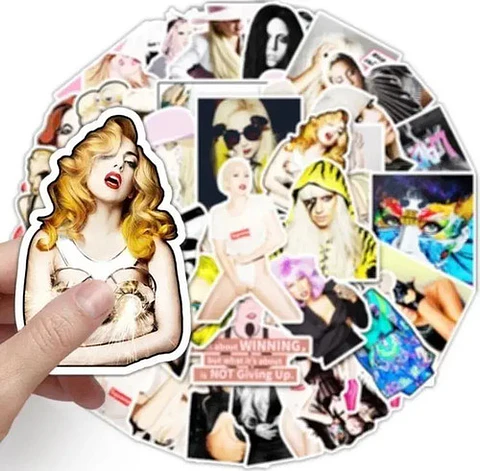 Lady Gaga - Set De 50 Stickers / Calcomanias / Pegatinas