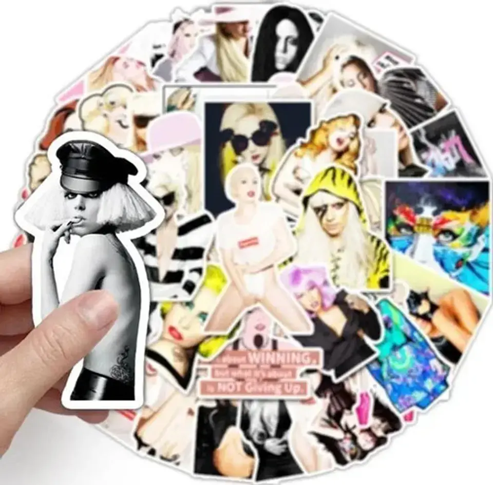 Lady Gaga - Set De 50 Stickers / Calcomanias / Pegatinas 4