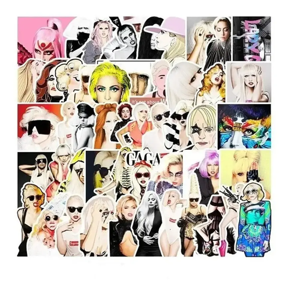 Lady Gaga - Set De 50 Stickers / Calcomanias / Pegatinas 5