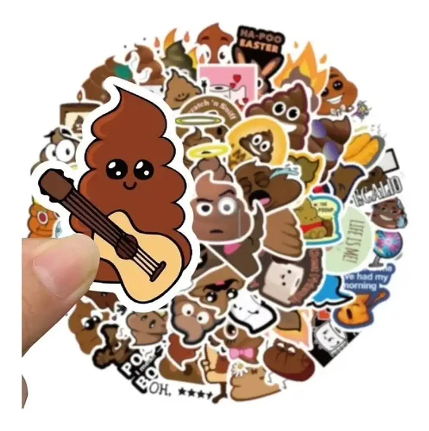 Emoji Caca Kawaii - Set De 50 Stickers / Calcomanias 2
