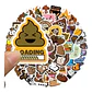 Emoji Caca Kawaii - Set De 50 Stickers / Calcomanias - Miniatura 3