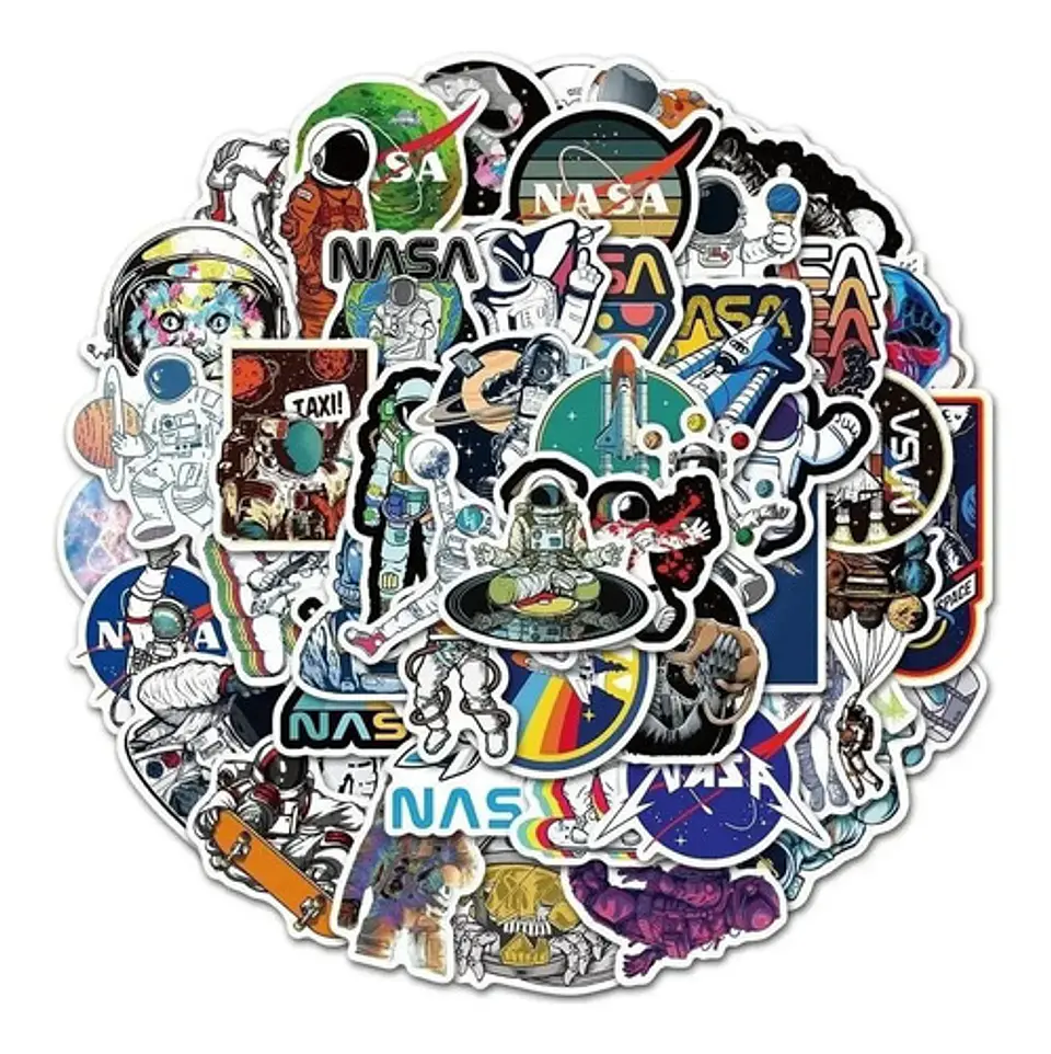 Nasa / Astronauta - Set De 50 Stickers / Calcomanias 1