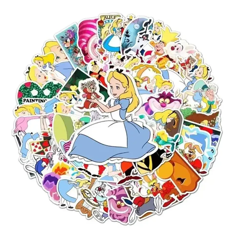 Alicia En El Pais De Las Maravillas  - Set De 50 Stickers 1