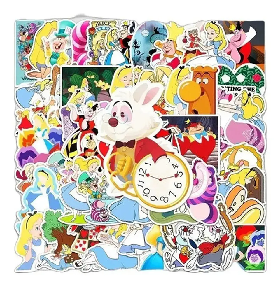 Alicia En El Pais De Las Maravillas  - Set De 50 Stickers 4