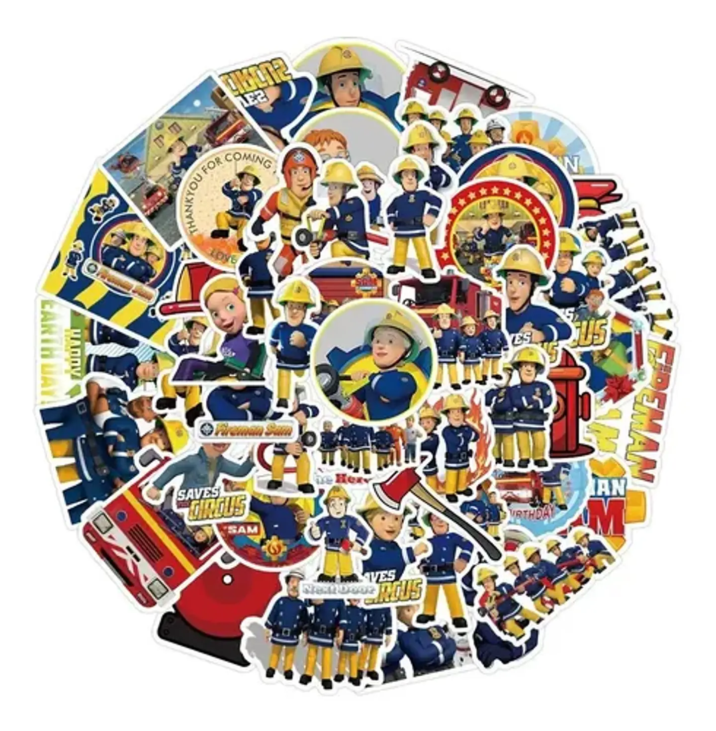 Sam El Bombero - Set De 50 Stickers / Calcomanias 1