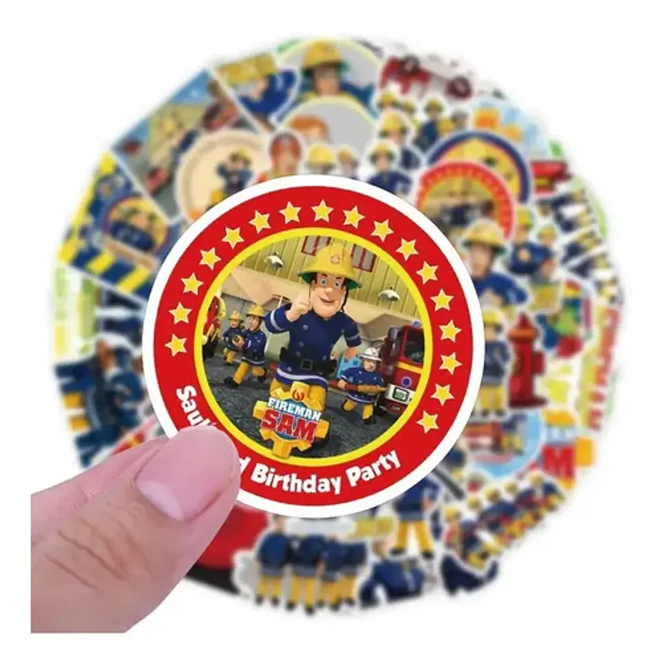 Sam El Bombero - Set De 50 Stickers / Calcomanias 3