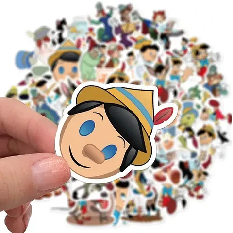 Pinocho - Set De 50 Stickers / Calcomanias / Pegatinas