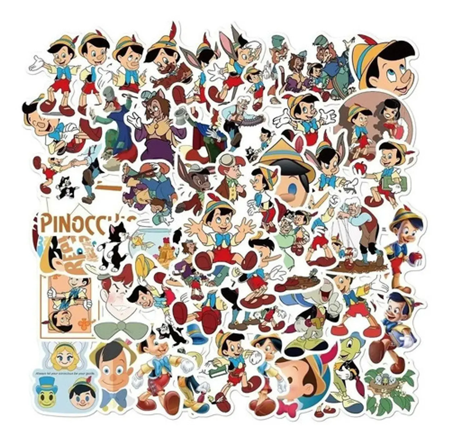 Pinocho - Set De 50 Stickers / Calcomanias / Pegatinas 4