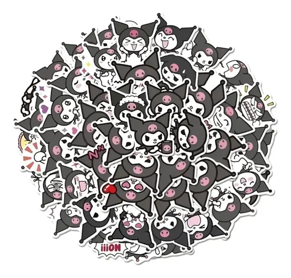 Kuromi - Set De 50 Stickers / Calcomanias / Pegatinas 1