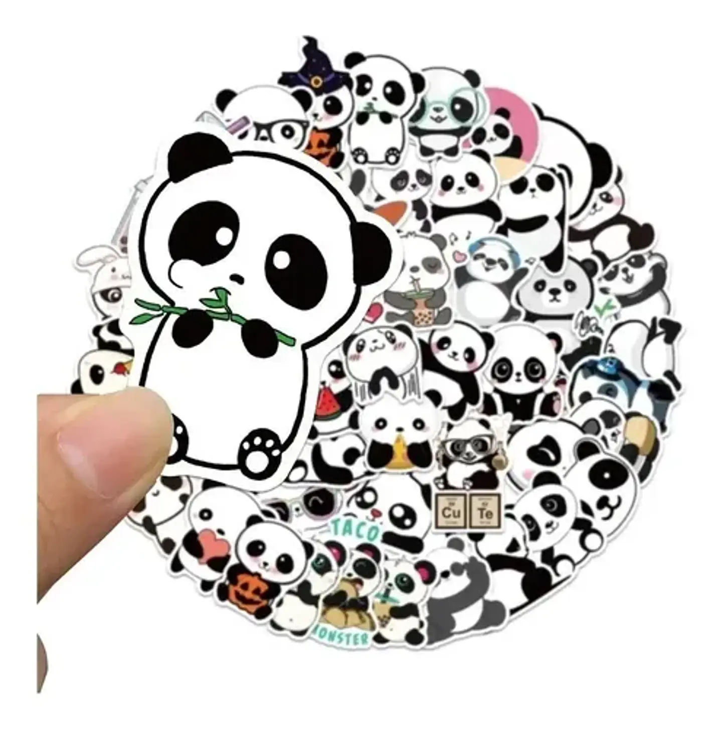 Panda Kawaii - Set De 50 Stickers / Calcomanias / Pegatinas 3
