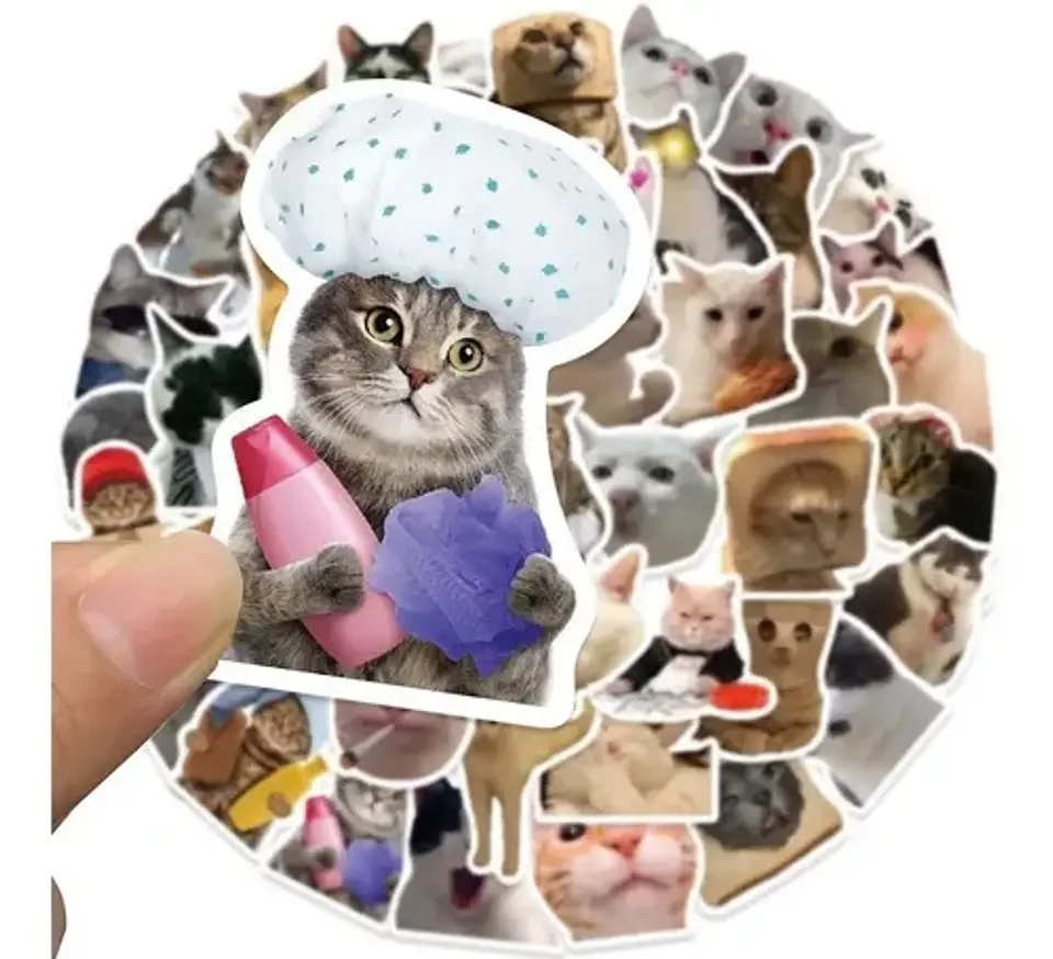 Gato Gatitos - Set De 50 Stickers / Calcomanias / Pegatinas 2