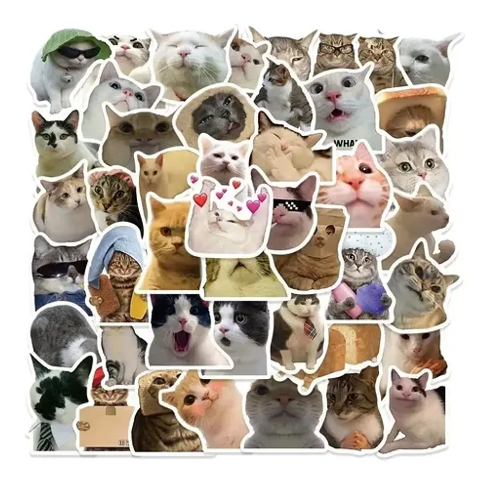 Gato Gatitos - Set De 50 Stickers / Calcomanias / Pegatinas 4