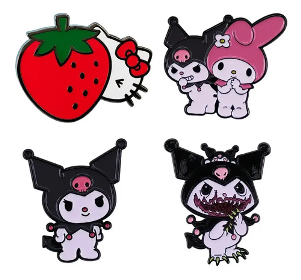 Pins Kuromi / Hello Kitty / Broches Metálicos (pines) 5