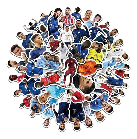 Estrellas Del Futbol - Set De 50 Stickers / Calcomanías