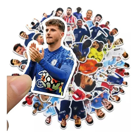 Estrellas Del Futbol - Set De 50 Stickers / Calcomanías