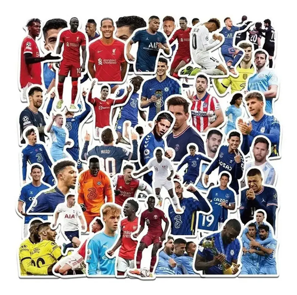 Estrellas Del Futbol - Set De 50 Stickers / Calcomanías 4