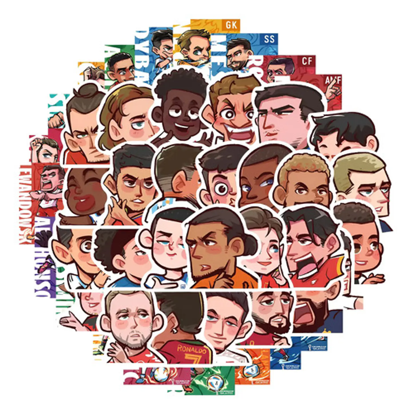 Estrellas Del Futbol - Set De 50 Stickers / Calcomanías 5