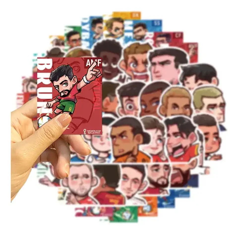 Estrellas Del Futbol - Set De 50 Stickers / Calcomanías 6