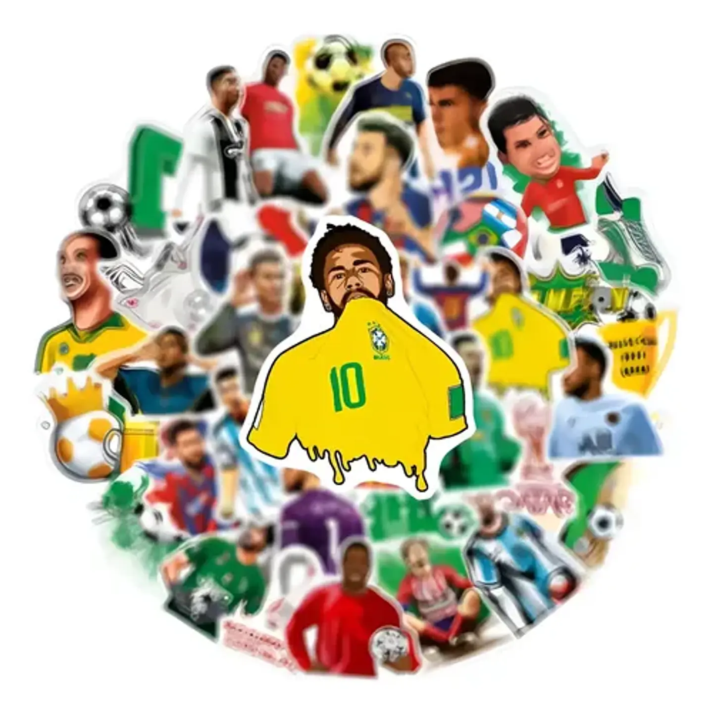 Estrellas Del Futbol - Set De 50 Stickers / Calcomanías 10