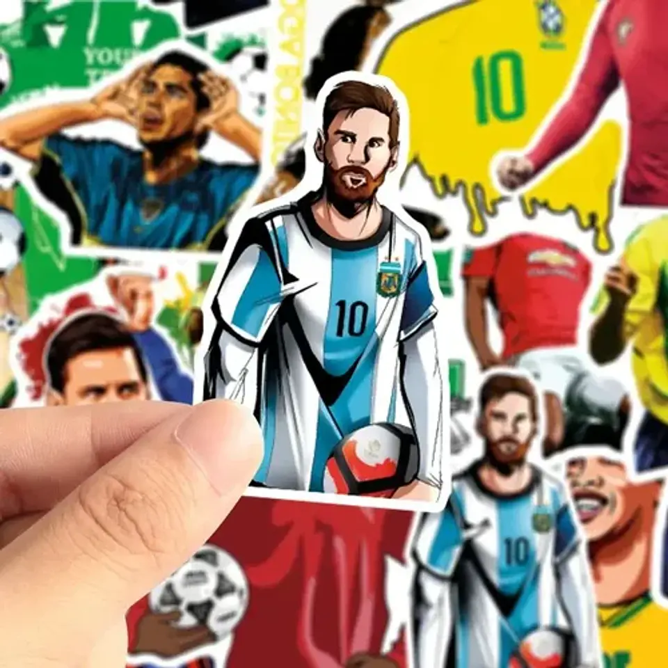 Estrellas Del Futbol - Set De 50 Stickers / Calcomanías 12