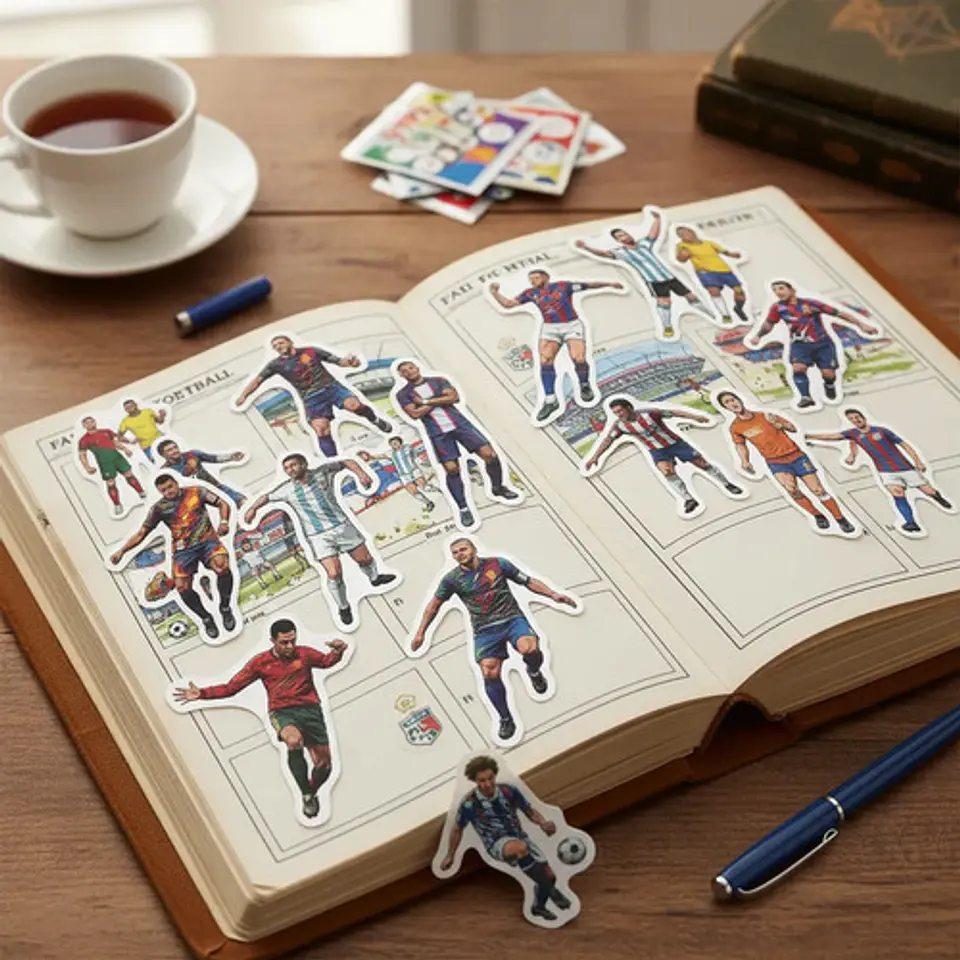 Estrellas Del Futbol - Set De 50 Stickers / Calcomanías 15